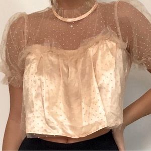Babydoll top; Puffy sleeves; Worn once